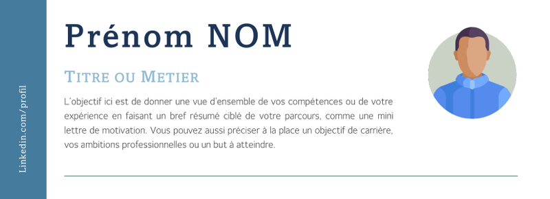 Bloc Objectif du CV