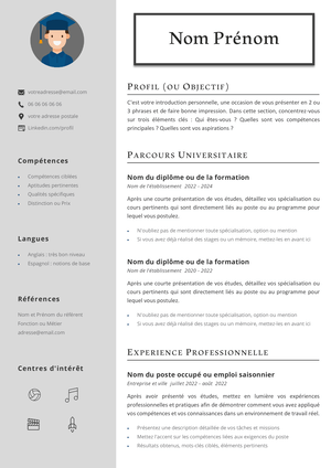 CV pour étudiants