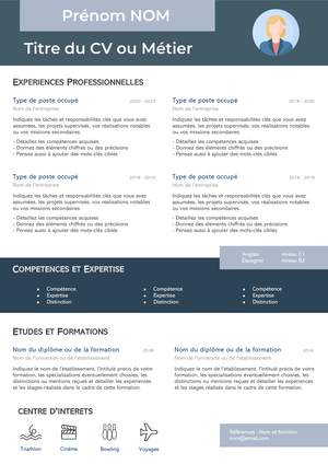 CV Cadre avec photo