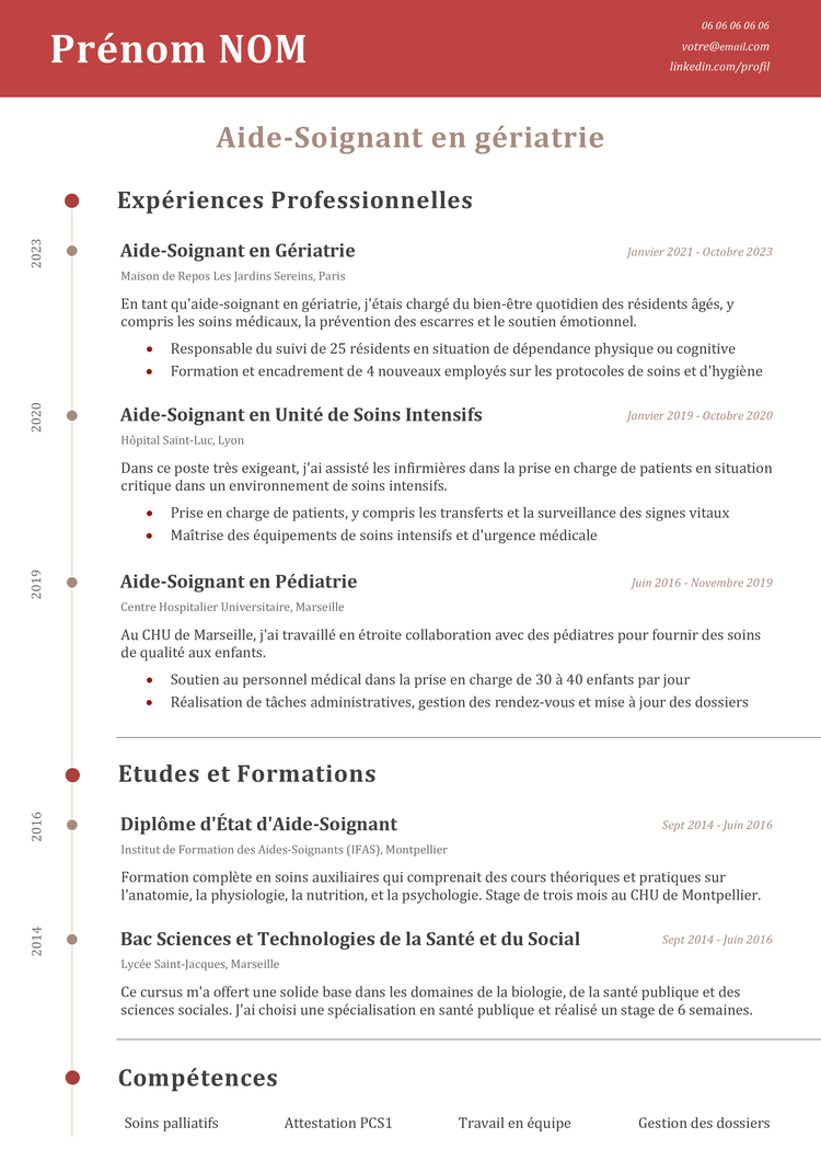 CV Aide Soignant