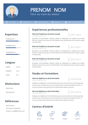 exemple de cv word maroc   11