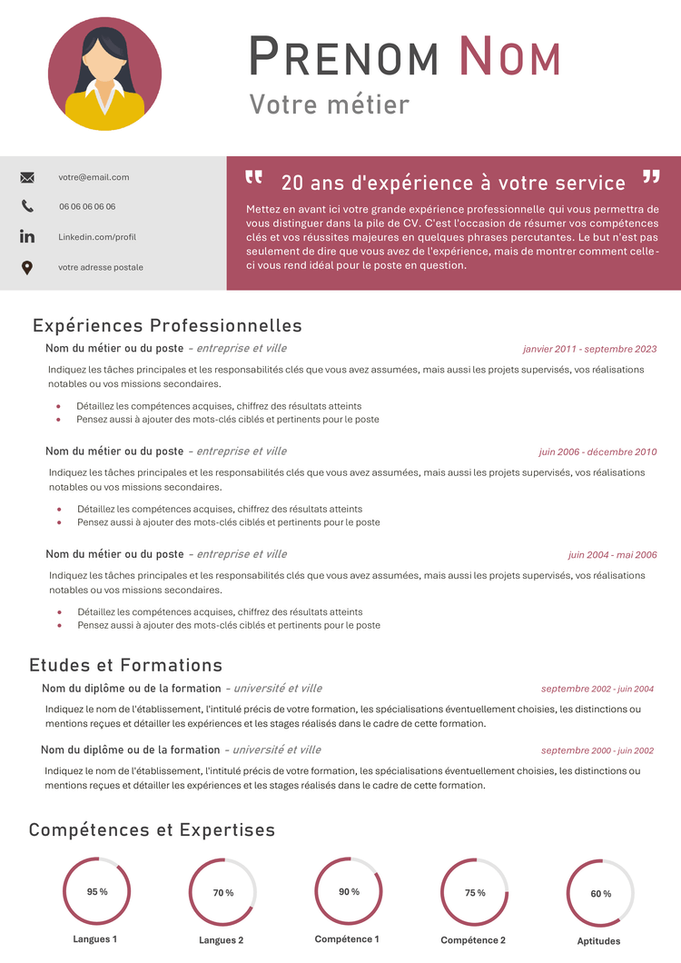 CV Expérience
