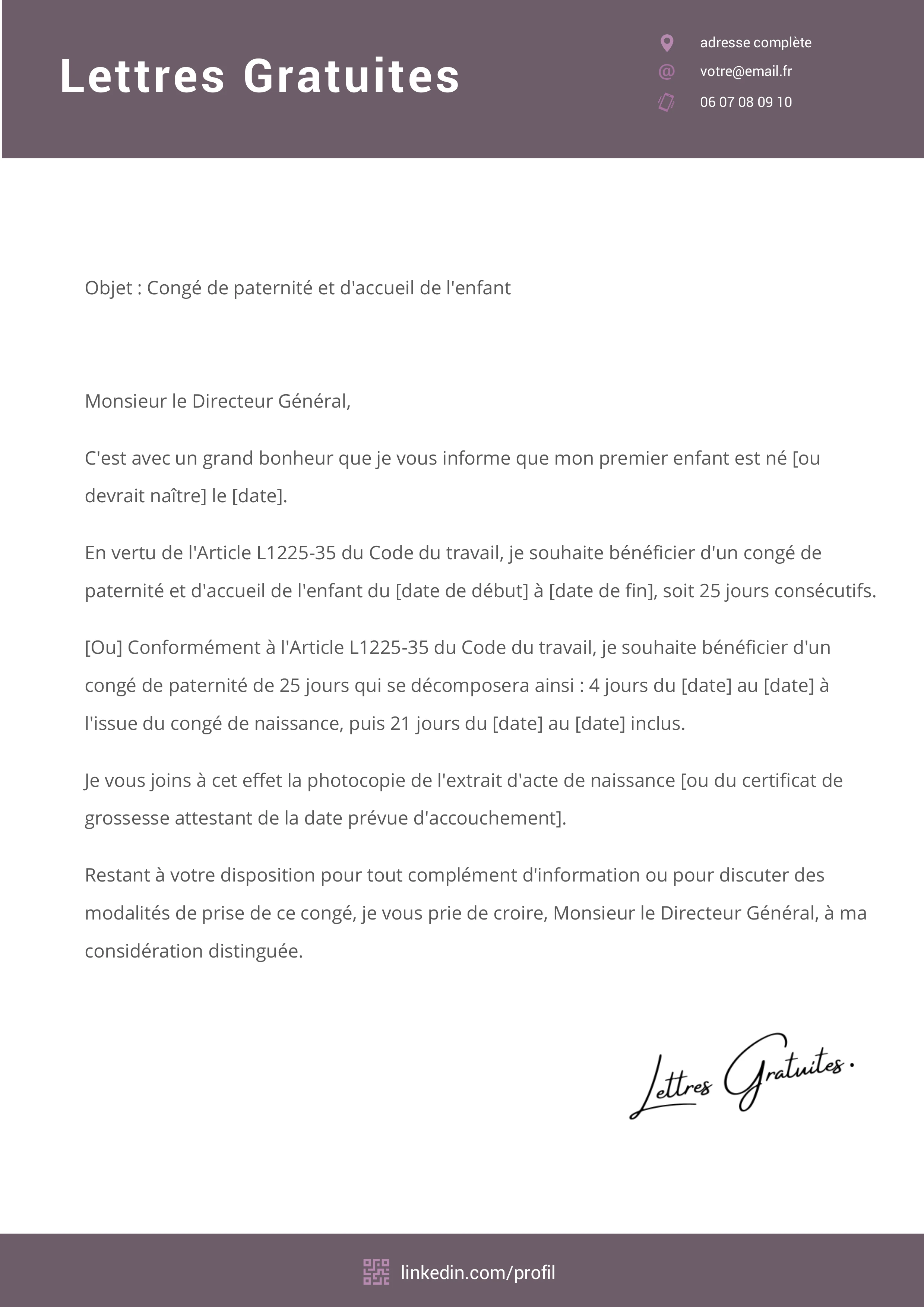 Modele Lettre Demande Extrait Acte De Naissance