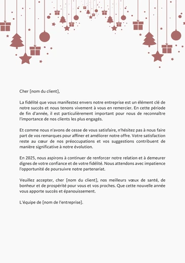 Exemples de vœux à ses meilleurs clients