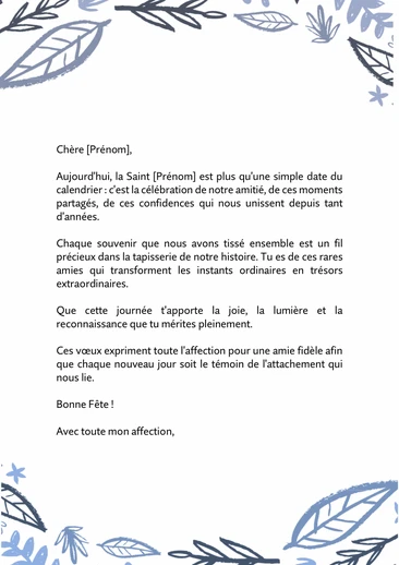 Exemples pour souhaiter une bonne fête du prénom
