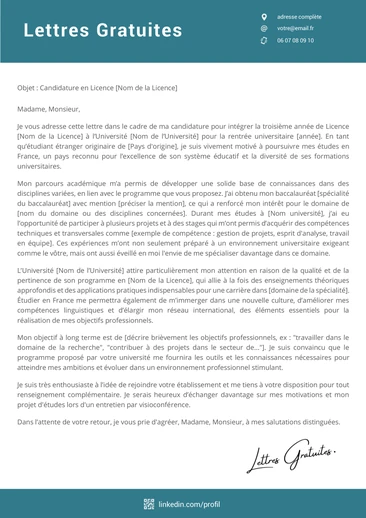 Une lettre de motivation pour faire des études en France