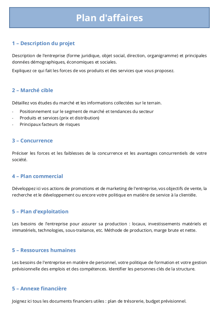 Business Plan Word