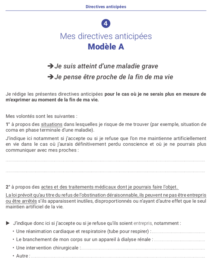 Directives de fin de vie